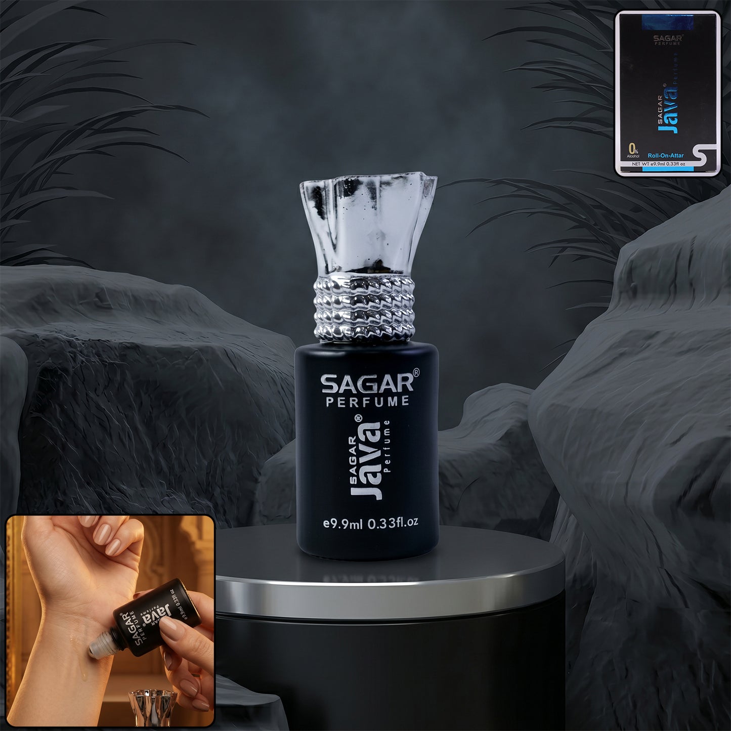 Sagar Java Roll On Attar, Alcohol Free Long Lasting Perfume Oil for Men and Women, 9.9 ml
