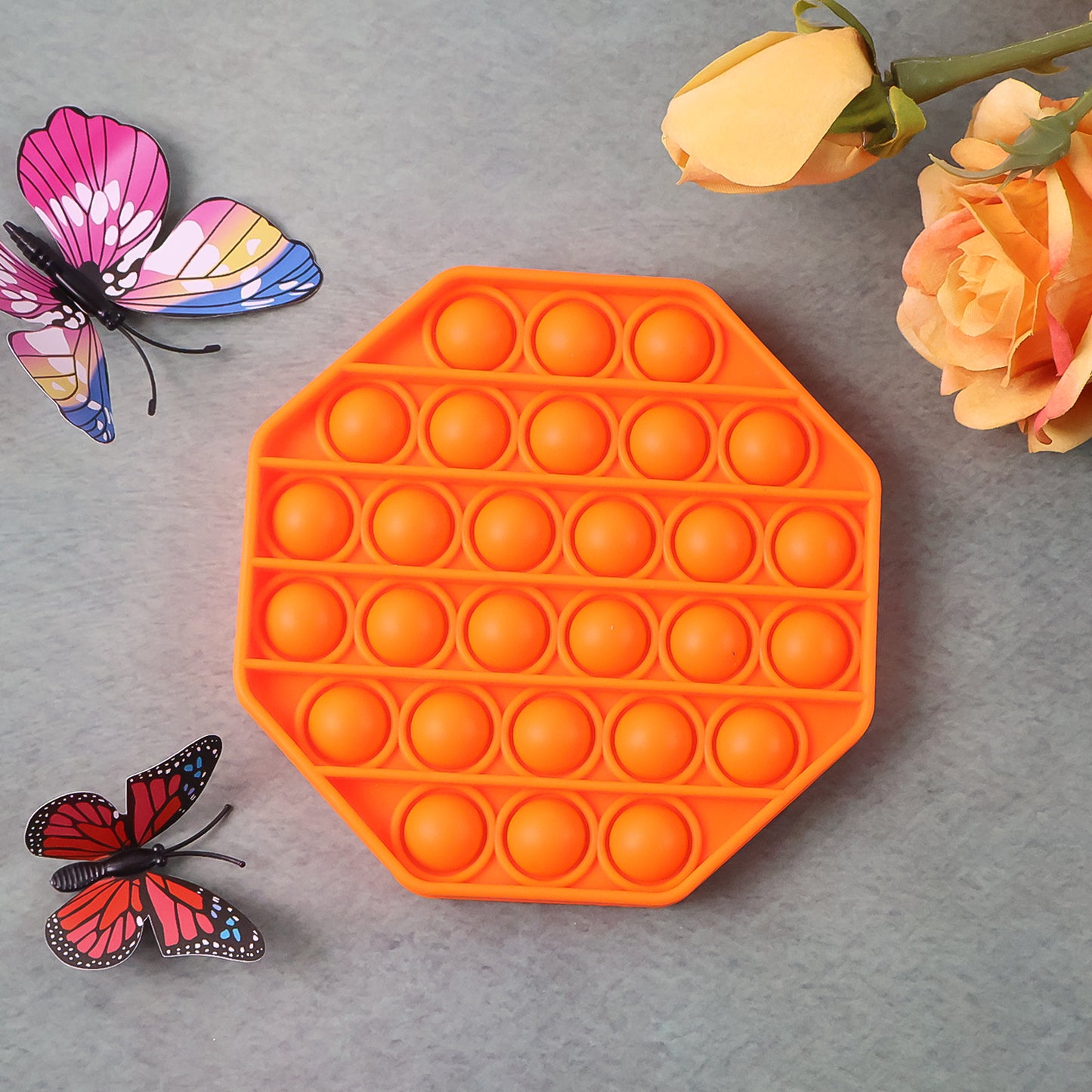 Premium Silicone Pop It Fidget Toy Reusable Sensory Bubble Popper Stress Relief Toy for Kids (1 Pc)