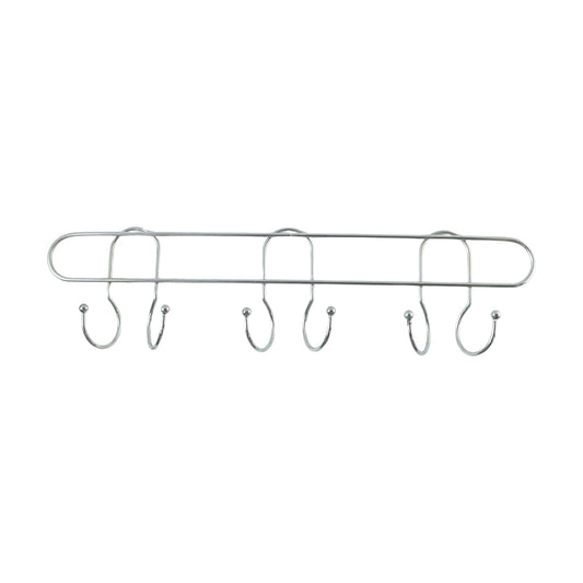 Premium Wall Mounted Metal Multi Hook Rack 1 Pc