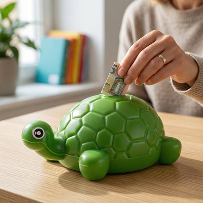 Small Tortoise Shape Money Bank Coin Saving Box Cute Turtle Piggy Bank for Kids Coin Storage Tabletop Decorative Savings Box (1 Pc)