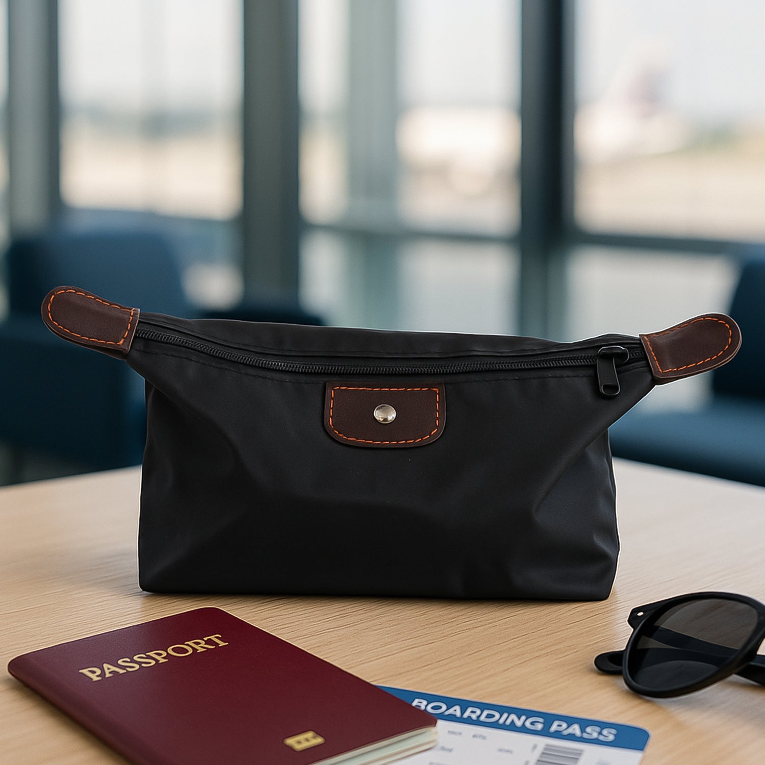 Premium Multipurpose Travel Toiletry Bag and Cosmetic Organizer Pouch with Zipper and Button Closure | Waterproof Bag for Essentials
