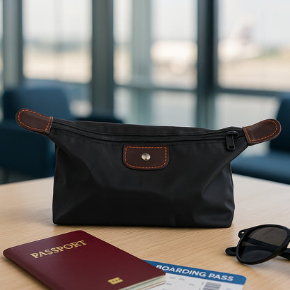 Premium Multipurpose Travel Toiletry Bag and Cosmetic Organizer Pouch with Zipper and Button Closure | Waterproof Bag for Essentials