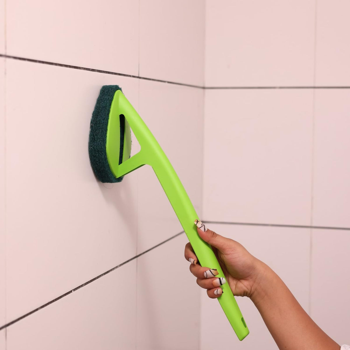 Long Handle Hockey Scrubber Brush for Wall, Floor, Tile and Bathroom Cleaning (1 Pc)