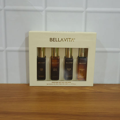 Bellavita Mens Luxury Perfume Gift Set - 4 Pc 20 ML Each