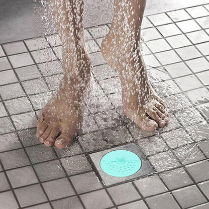 Drain Cover Round Rubber Anti-Odor Floor Drain Cover Bathroom Hair Catcher Kitchen Sink Filter and Bath Plug (1 Pc)