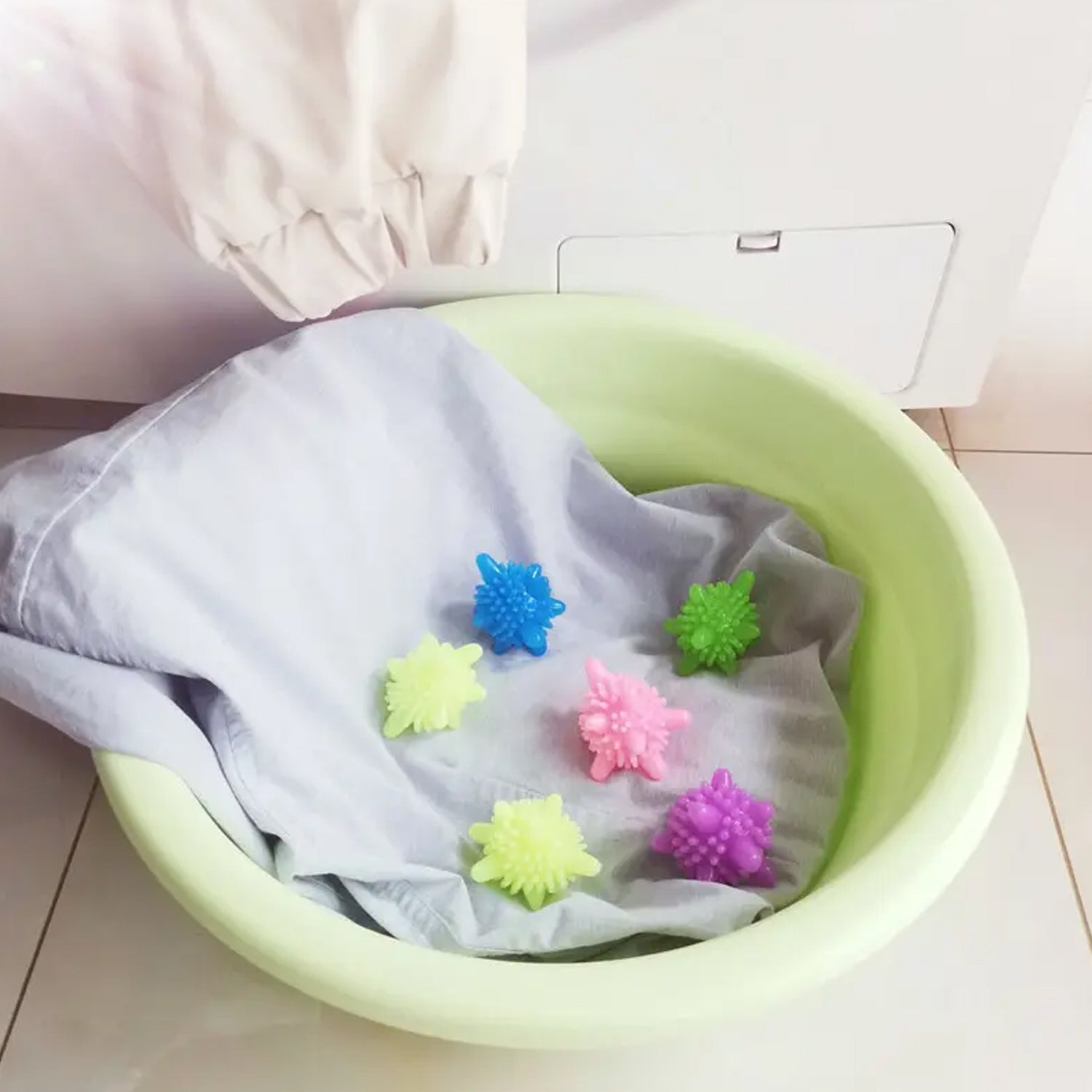 Soft Star Laundry Dryer Balls and Washing Machine Laundry Balls for Fabric Softening, Anti-Tangle Clothes Cleaning (10 Pieces, Multi Color)