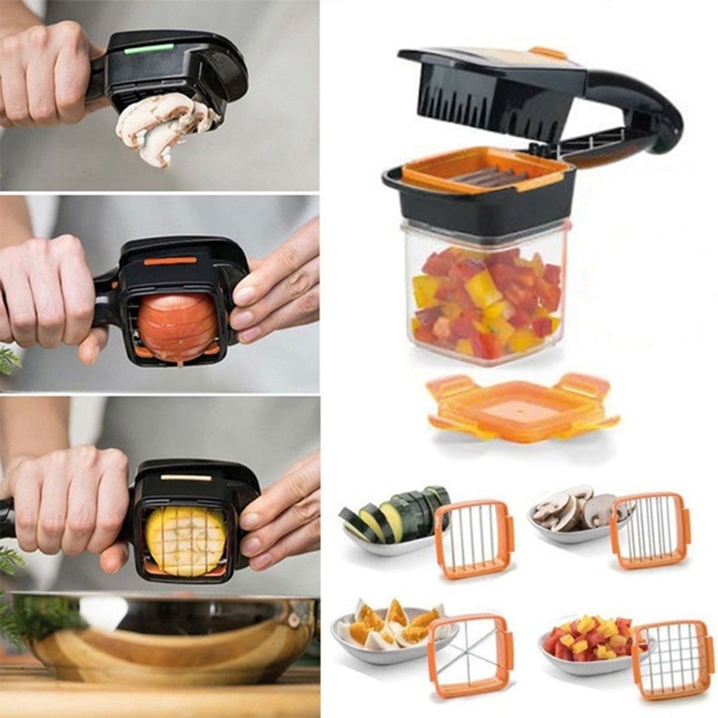 5 In 1 Nicer Dicer Vegetable and Fruit Cutter Slicer Chopper and Shredder Multipurpose Kitchen Tool Pack of 1
