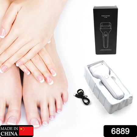 Portable Rechargeable Electric Foot File Callus Remover with Roller Heads Pedicure Foot Care Device for Dead Skin and Cracked Heels Pack of 1