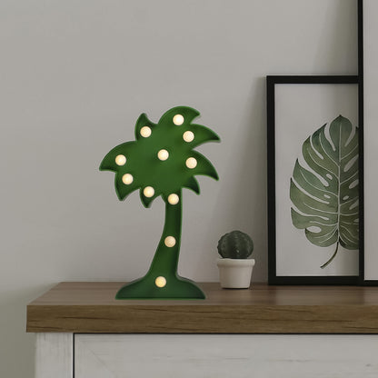 LED Coconut Tree Night Light Table Lamp with Marble Base Romantic Decorative Lamp for Bedroom Living Room Christmas Home Decor 1 Piece