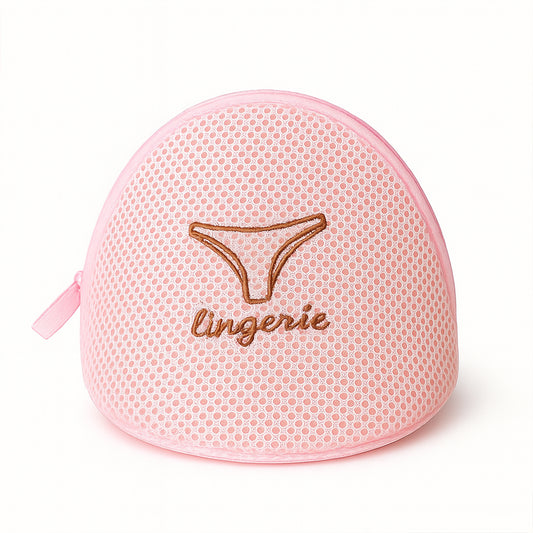Lingerie Wash Bag - Dome-shaped Protective Mesh Laundry Pouch With Zip Closure (1 Pc) Safeguards Bras, Panties & Delicates in Machine Wash