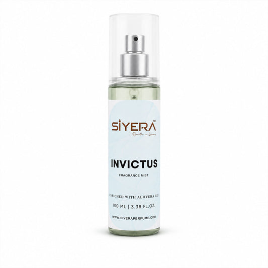 Siyera Invictus Fragrance Mist Body Spray with Aloe Vera for Men and Women Long Lasting Fresh Daily Wear Perfume 100 ml (1 Pc)