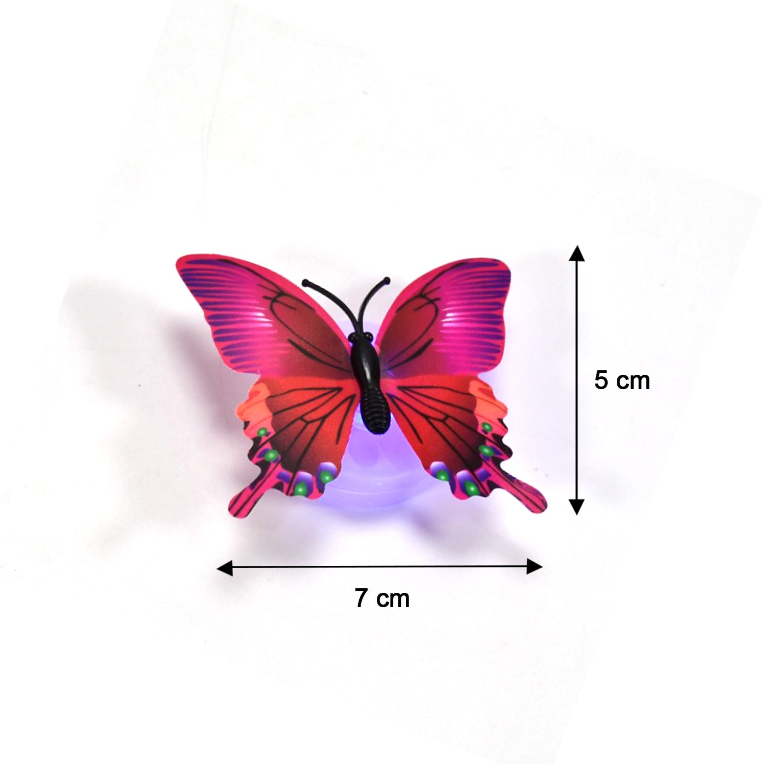 Butterfly 3D Illusion LED Night Lamp Decorative Table Light for Bedroom, Living Room, Lobby and Kids Room (Pack of 50)