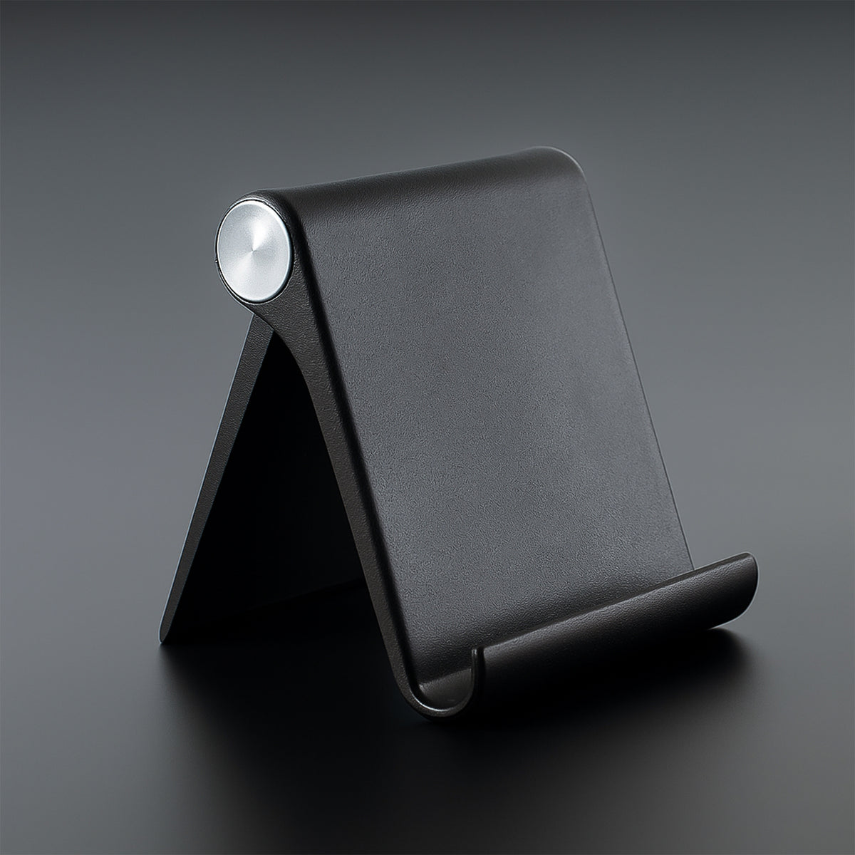 Plastic Foldable Desktop Mobile Stand for Tabletop Viewing, Video Calls, Gaming and Hands-Free Use – Adjustable Slim Design | Black