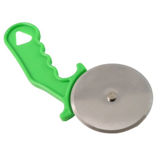 Stainless Steel Pizza Cutter Wheel with Ergonomic Handle – Lightweight Pizza, Sandwich and Pastry Slicer (Random Color | 1 Pc)