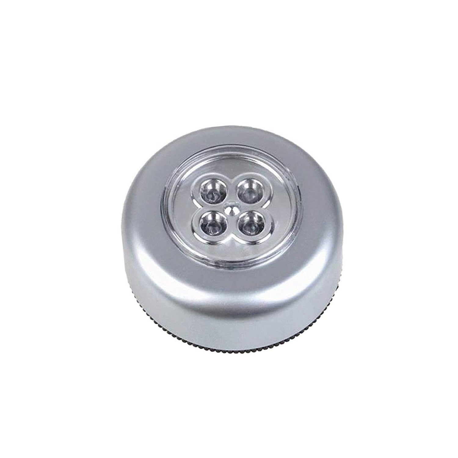 Round LED Battery Powered Stick Tap Night Light Wireless Push Light for Bedroom Kitchen Wardrobe Closet Cabinet Car and Camping (1 Piece)