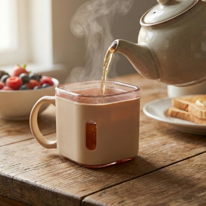 Premium Square Shape Tea Cup Set – 6-Piece Lightweight Unbreakable Cups for Tea, Coffee and Daily Use (150 ml Each)
