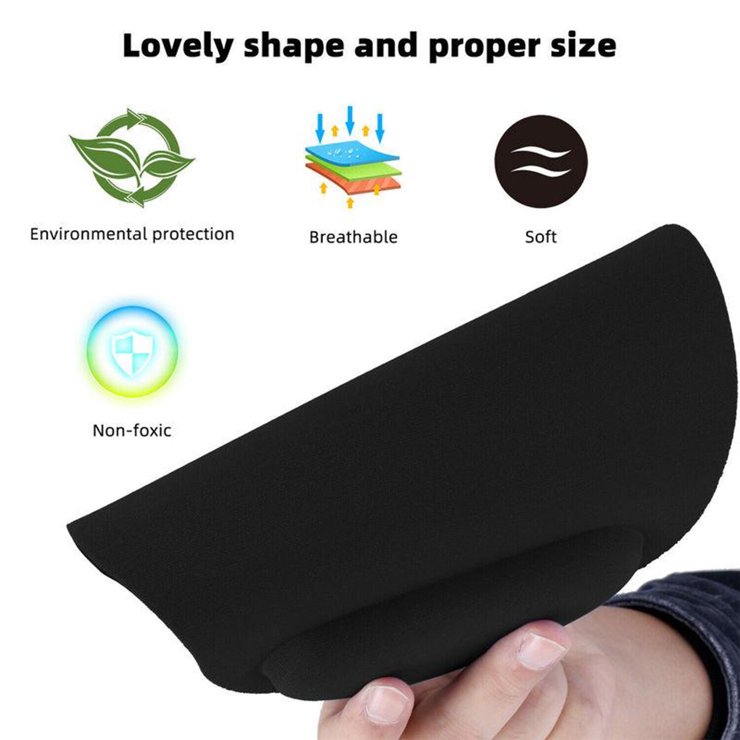Ergonomic Wrist Support Mouse Pad Soft Comfort Mouse Pad for Computer Laptop Office Home and Gaming Use (1 Pc)
