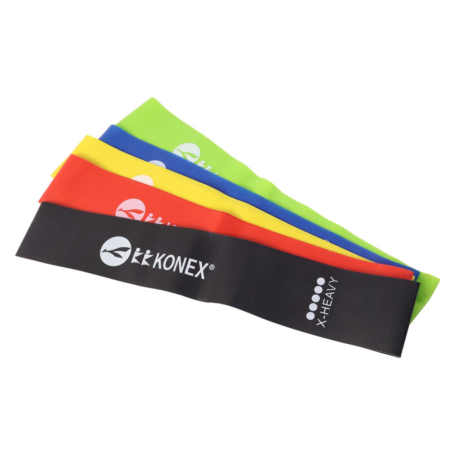 Set of 5 Resistance Loop Exercise Bands – Multi-Level Fitness Rubber Bands for Yoga, Stretching, Strength Training and Full-Body Workouts (5 Pc Set, Color Coded)