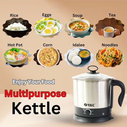 Orbit 650W Electric Idli Cooker and Steamer Stainless Steel Multi Function Steaming Pot for Idli, Dhokla, Momos and Healthy Cooking (1 Pc)