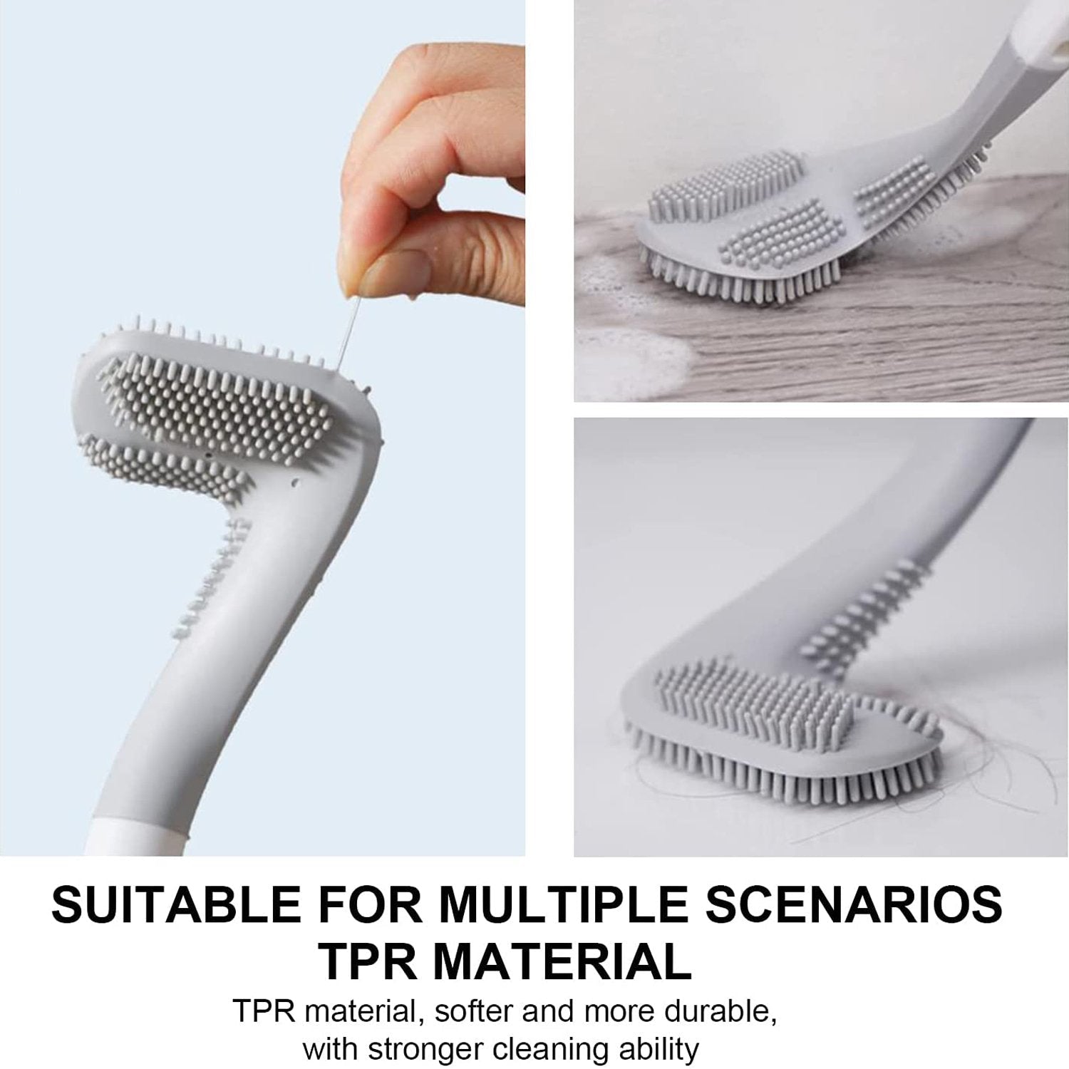 Silicone Golf Toilet Cleaner Brush with Long Handle Wall Mounted Bathroom Cleaning Brush