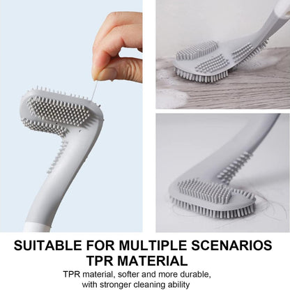 Silicone Golf Toilet Cleaner Brush with Long Handle Wall Mounted Bathroom Cleaning Brush
