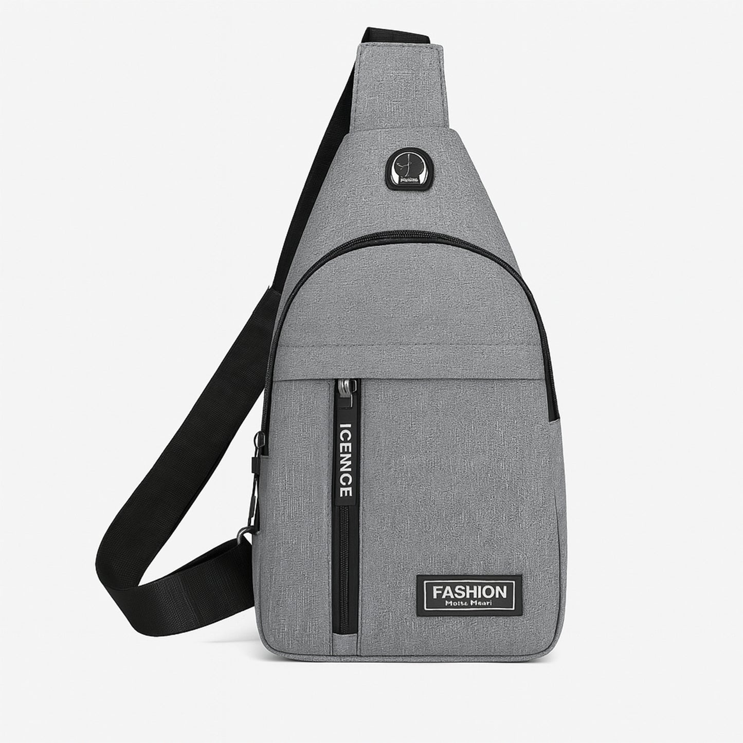 Unisex Waterproof USB Charging Crossbody Sling Bag with Earphone Port and Adjustable Shoulder Strap