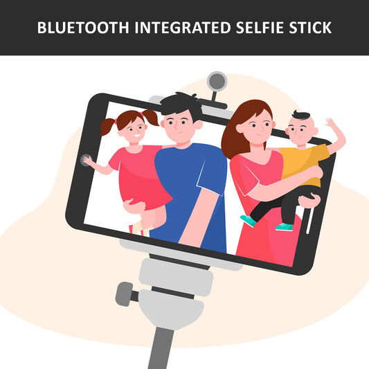 Bluetooth Selfie Stick with Wireless Remote and Portable Mobile Tripod Stand for Smartphones (1 Pc)