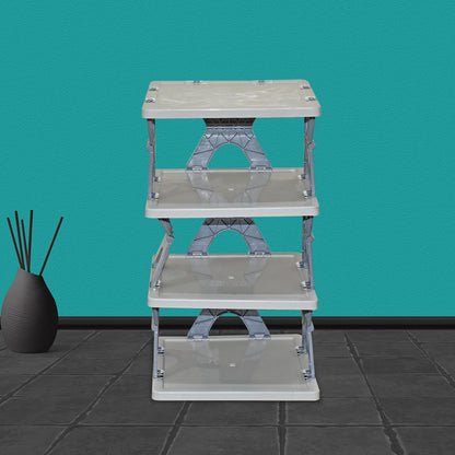 Smart Shoe Rack Shoes Stand Multifunctional Entryway Foldable Collapsible Door Shoe Rack Free Standing Heavy Duty Plastic Shoe Shelf Storage Organizer Narrow Footwear Home (1 Pc 4 Layer 6 Layer 8 Layer)