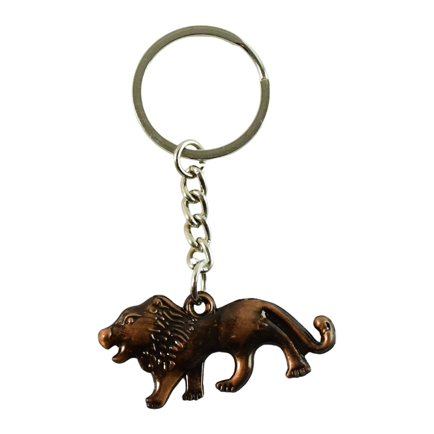 Elegant Walking Lion Metal Keychain (1 Pc)