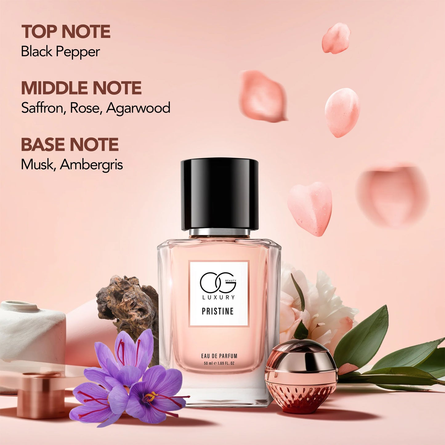 OG Luxury Pristine Eau De Parfum Long Lasting Premium Unisex Perfume with Elegant Sophisticated Fragrance Notes (50ml)