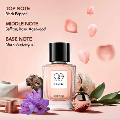 OG Luxury Pristine Eau De Parfum Long Lasting Premium Unisex Perfume with Elegant Sophisticated Fragrance Notes (50ml)