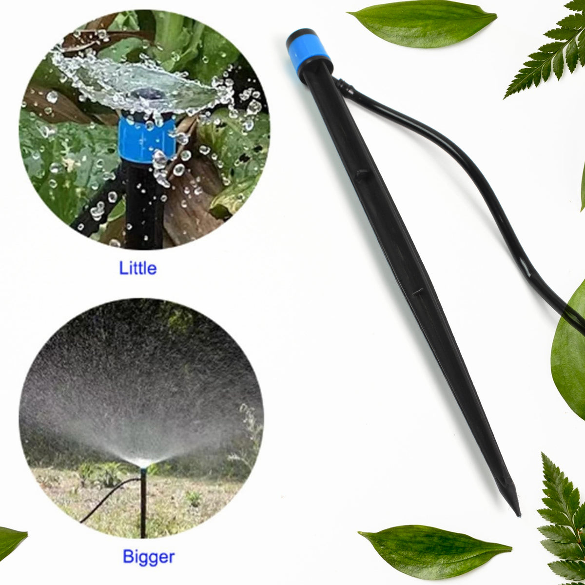 Adjustable 360 Degree Garden Water Drip Sprayer | Irrigation Dripper Nozzle for Plants, Lawn, Patio and Home Garden