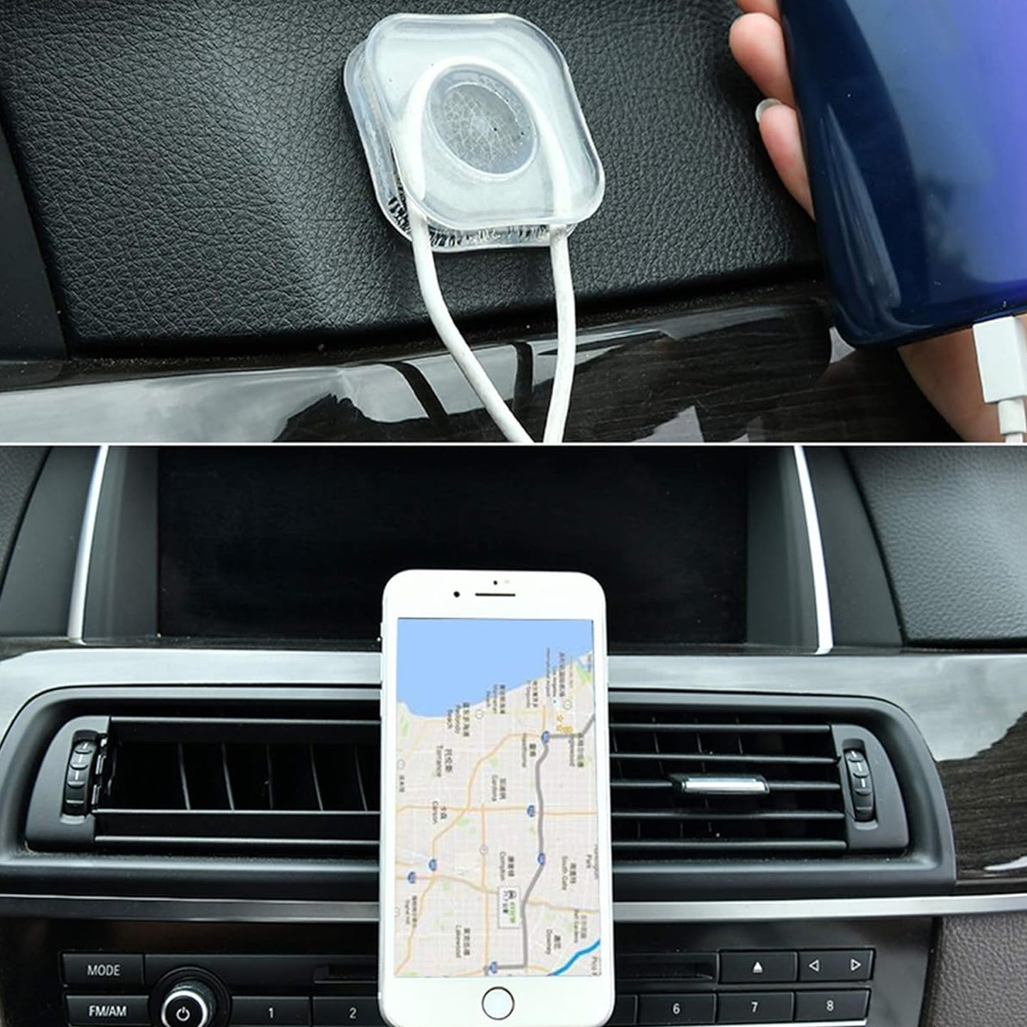 Multi Purpose Square Nano Gel Pad Anti Slip Double Sided Adhesive Gripping Pad Reusable Washable Transparent Sticky Pad for Mobile Car Home Office and Cable Management (1 Pc)