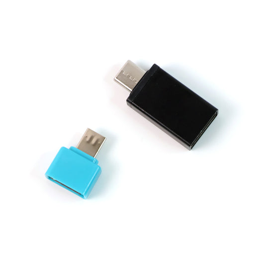 USB Micro & Type-c To USB-A OTG Adapter - (2 Pc Set) | Mini Plug-and-Play Converters for Phones, Tablets & Laptops