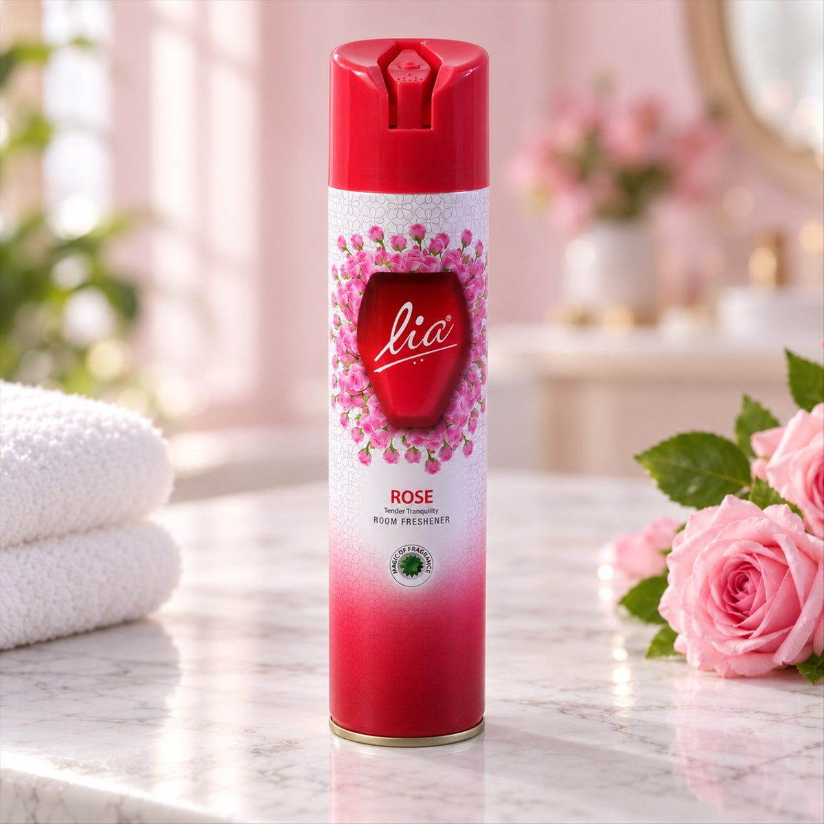 Rose Room Freshener Spray 224ml | Floral Fragrance Aerosol Air Freshener for Home, Bedroom, Bathroom and Office
