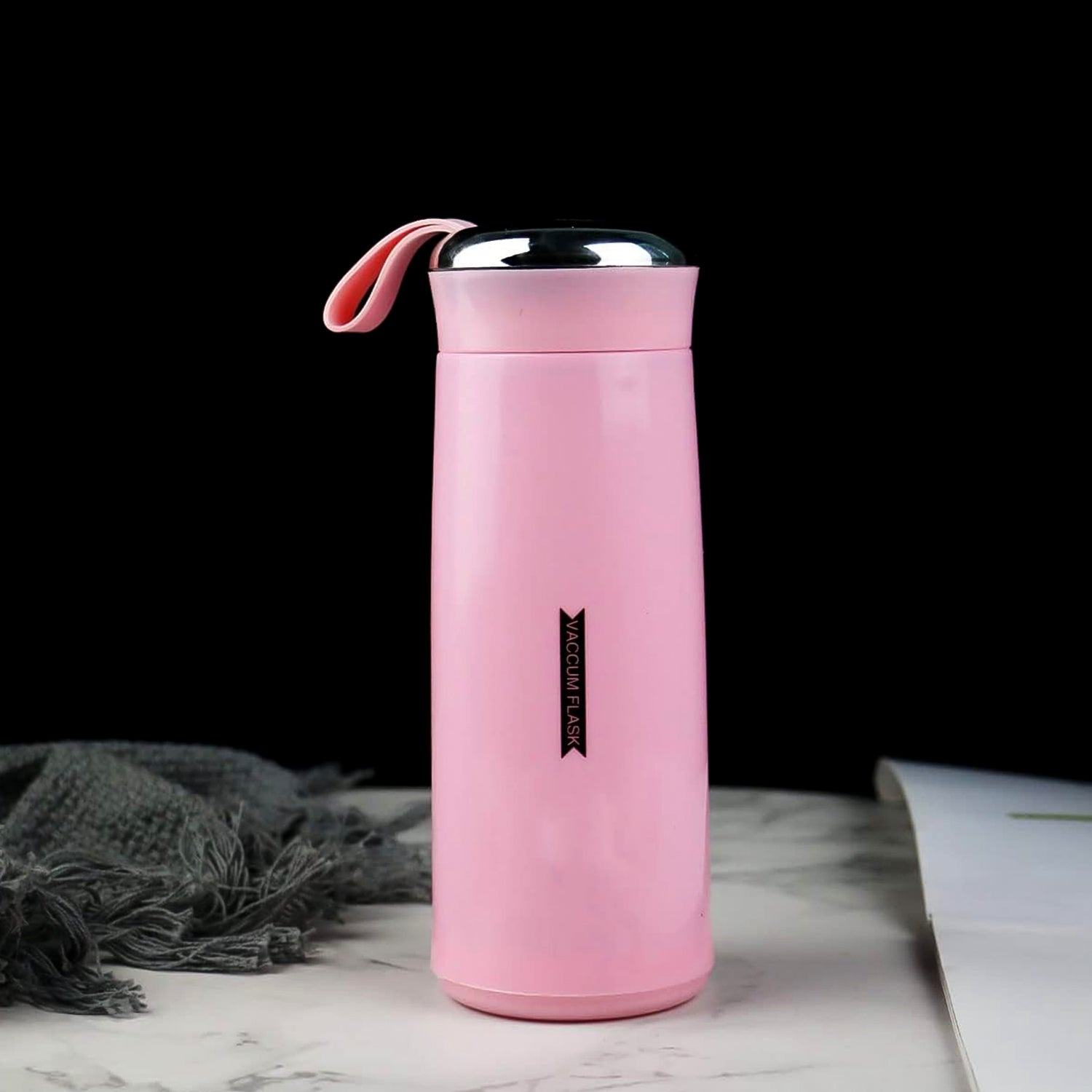 Outdoor Sport Glass Water Bottle 400ml | Leak-Proof, BPA-Free | Hot & Cold Water Bottle (Pink)