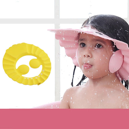 Adjustable Safe Soft Baby Shower Cap | Protection Hat for Kids