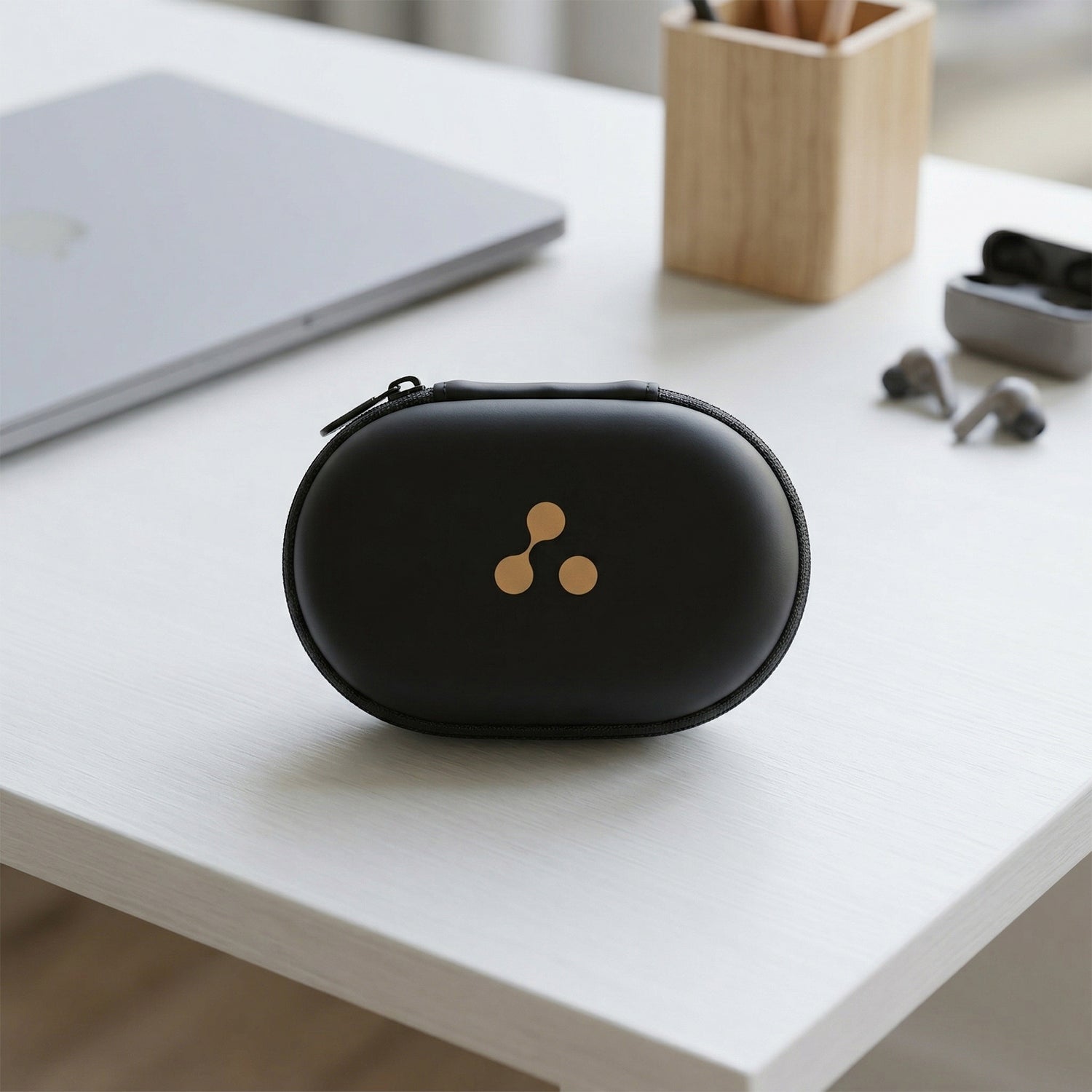 Wireless Earbuds Hard Shell Carry Case Protective Zipper Storage Pouch for AirPods Bluetooth Earphones Charging Cable and Small Accessories (1 Pc)