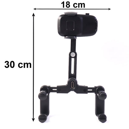 Car Rear View Mirror Phone Holder 360 Adjustable Retractable