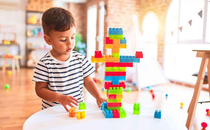 Kids Building Blocks Set with Storage Bag – Approx. 100 Pieces Educational Construction Toy for Boys and Girls Age 3 Plus