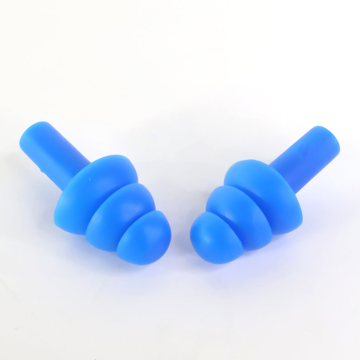 Reusable Silicone Swimming Ear Plugs with Triple-Flange Design, Water-Blocking Earplugs for Swimming, Showering, Bathing and Water Sports (1 Pair)
