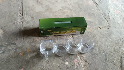 Glass 3 Pc Tumbler and 1 Pc Cup Set, Juice Glasses and Transparent Water Glass Coffee and Tea Cup / Mug (4 Pcs Set)