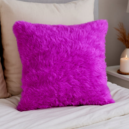 Super Soft Fluffy Faux Fur Cushion Pillow – Premium Decorative Throw Pillow for Sofa, Bed, Living Room and Office