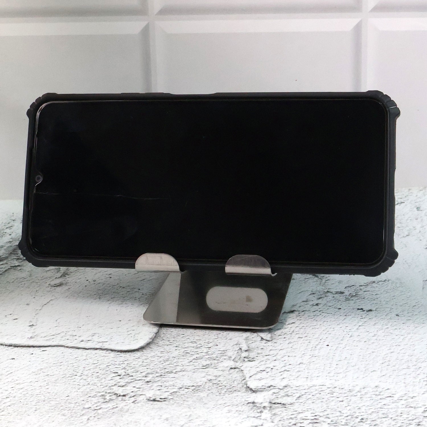 Universal Mobile and Tablet Stand Holder – Adjustable Desktop Phone Dock with Anti-Slip Base and Durable Steel Frame (1 Pc)