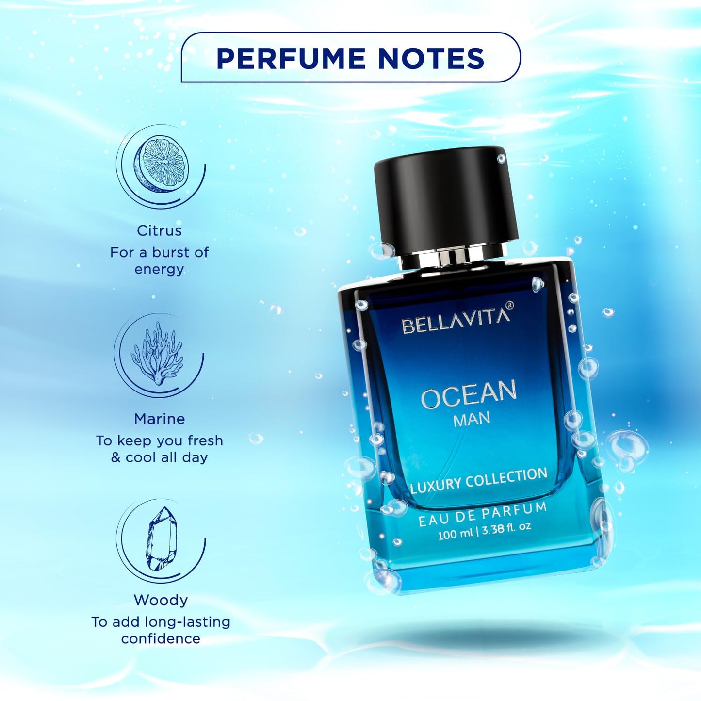 Bellavita Premium Ocean Man Eau De Perfume - 100 ML