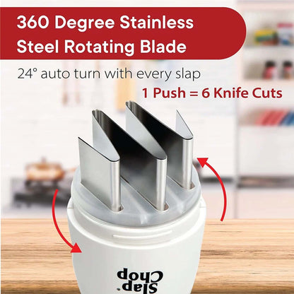 Slap Chop Hand Press Vegetable and Fruit Chopper – Manual Food Dicer and Onion Cutter for Effortless Kitchen Prep – Multi-Functional Push-Down Chopper for Vegetables, Dry Fruits, and Nuts (1 Pc)