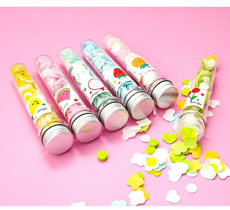 Portable Hand Washing Bath Flower Shape Paper Soap Strips in Test Tube Bottle – Scented Travel Soap Sheets for Hand Cleaning, Bath and Outdoor Hygiene (1 Pc)