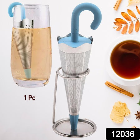 Reusable Umbrella Shape Tea Infuser and Silicone Tea Strainer with Stand – Food Grade Loose Leaf Tea Filter for Cups and Mugs