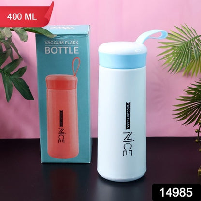 Plastic Vacuum Flask Bottle (Blue) - 400 ML