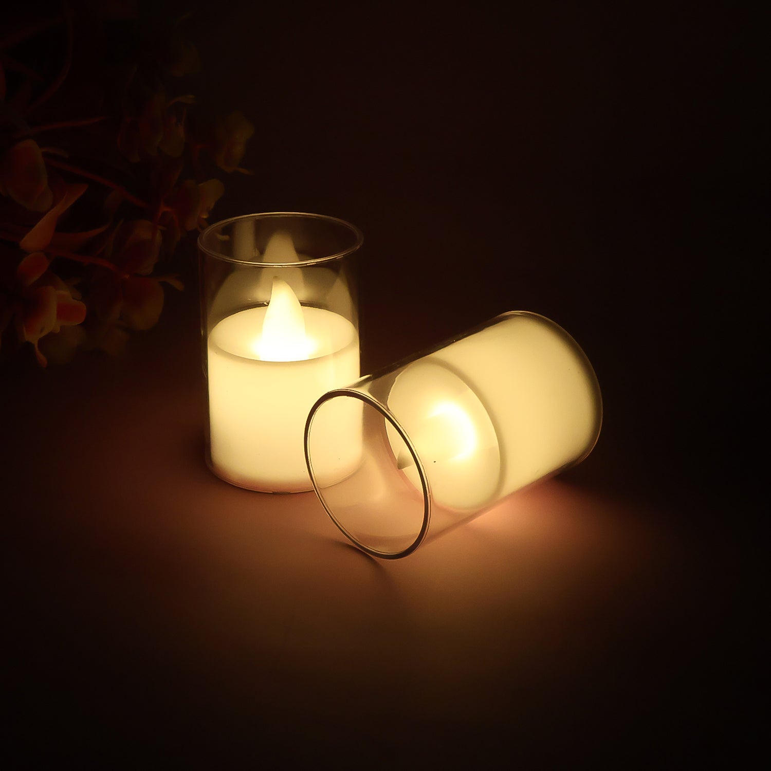 Flameless LED Votive Candles - (6 Pc Set)